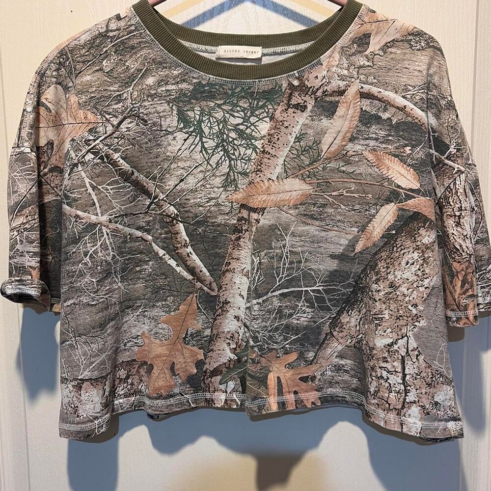 Gilded-intent Women's multi Crop-top